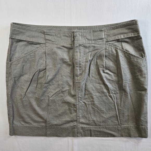 LOFT Dresses & Skirts - Loft Size 6 Linen Blend Skirt Taupe Career Casual Metalliccore Futuristicore